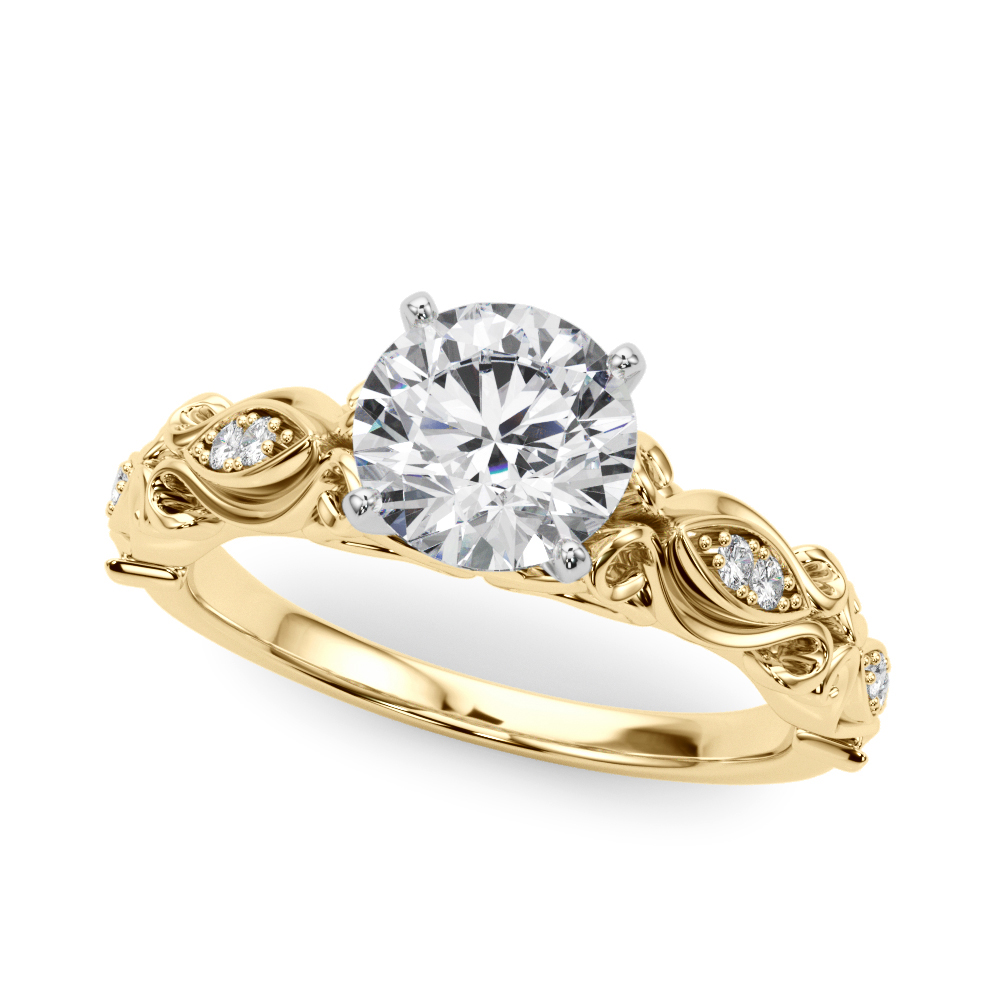 18K Yellow Gold Kieran Vintage Inspired Engagement Ring